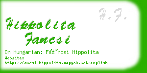 hippolita fancsi business card